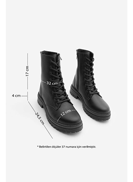 Marjin Kadın Postal Bot Celare Siyah - Görsel 9