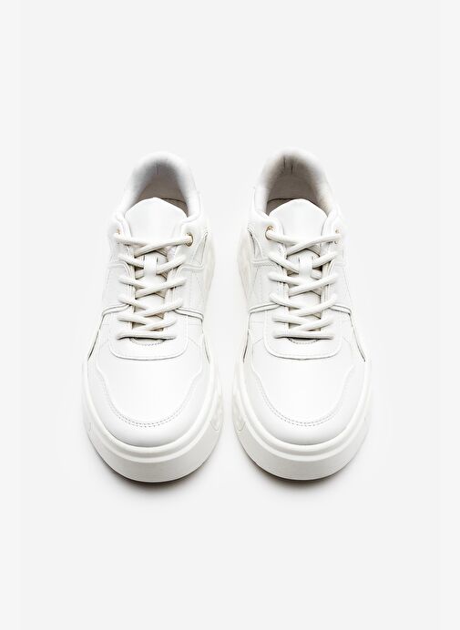 Kadın Sneaker Kalın Taban Spor Ayakkabı Petro Beyaz - Görsel 8