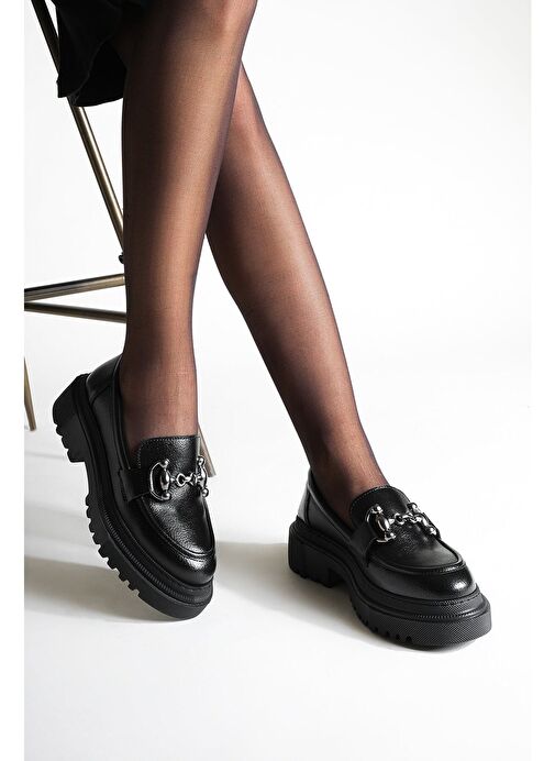 Marjin Siyah Kadın Loafer 3210338804 - Görsel 4