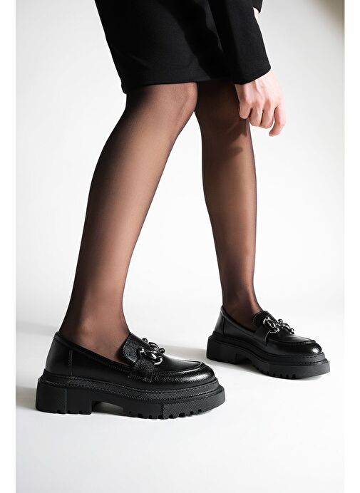 Marjin Siyah Kadın Loafer 3210338804 - Görsel 6