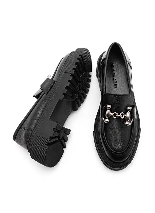Marjin Siyah Kadın Loafer 3210338804 - Görsel 9