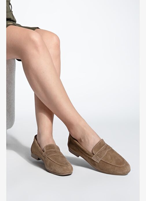 Kadın Hakiki Deri Loafer Günlük Ayakkabı Rosme Taba - Görsel 9