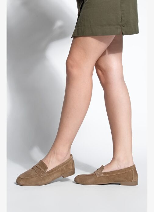 Kadın Hakiki Deri Loafer Günlük Ayakkabı Rosme Taba - Görsel 4