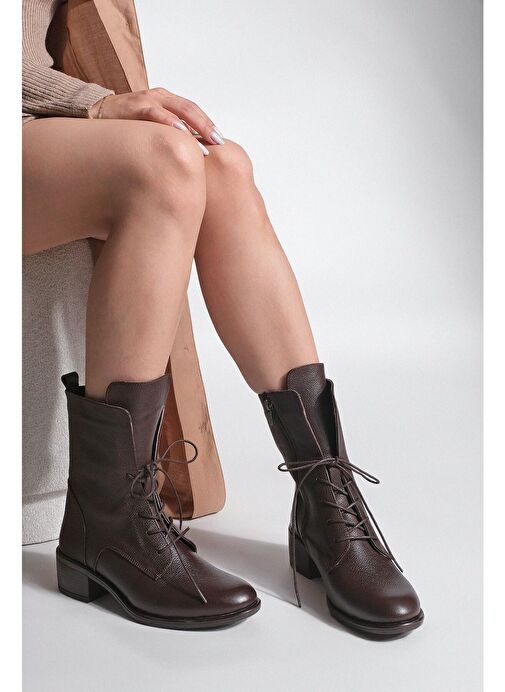 Marjin Kahverengi Kadın Deri Postal 19K020022MN1190 - Görsel 4