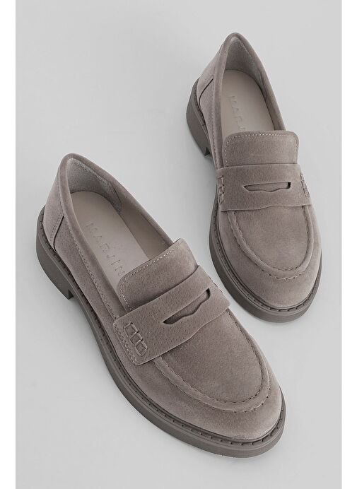 Kadın Loafer Makosen Günlük Ayakkabı Andel Vizon - Görsel 6