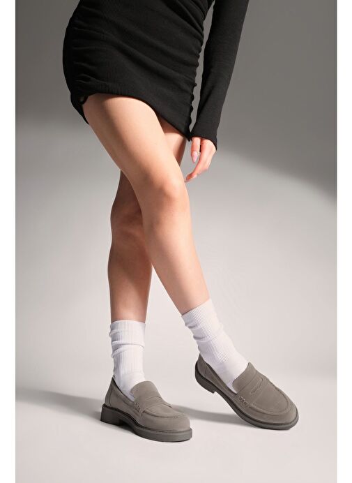 Kadın Loafer Makosen Günlük Ayakkabı Andel Vizon - Görsel 9