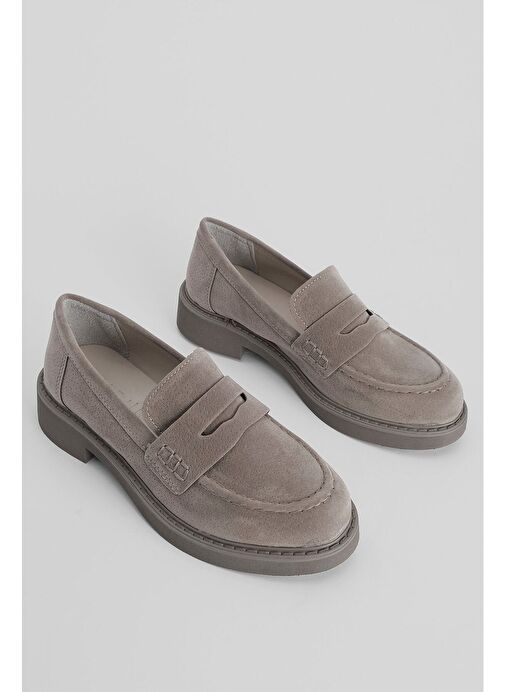 Kadın Loafer Makosen Günlük Ayakkabı Andel Vizon - Görsel 3