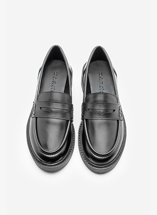 Kadın Loafer Günlük Klasik Ayakkabı Casual Makosen Fonle Siyah - Görsel 8