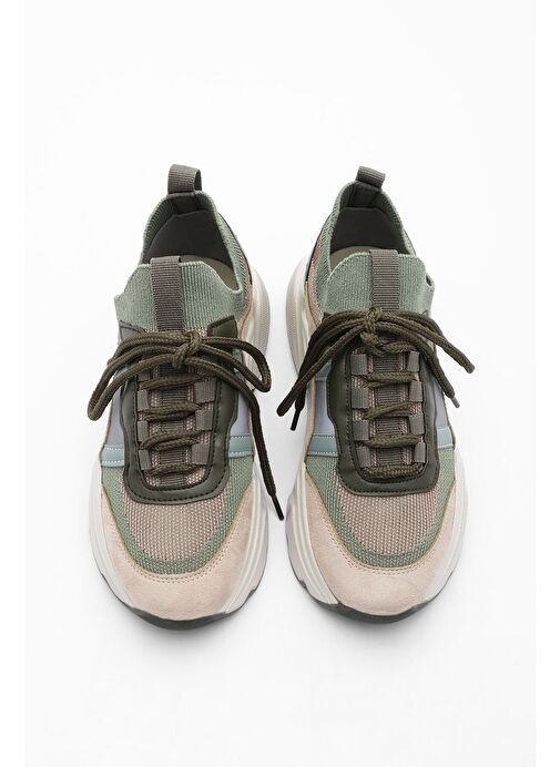 Marjin Haki-Bej Kadın Sneaker 3210277501 - Görsel 7