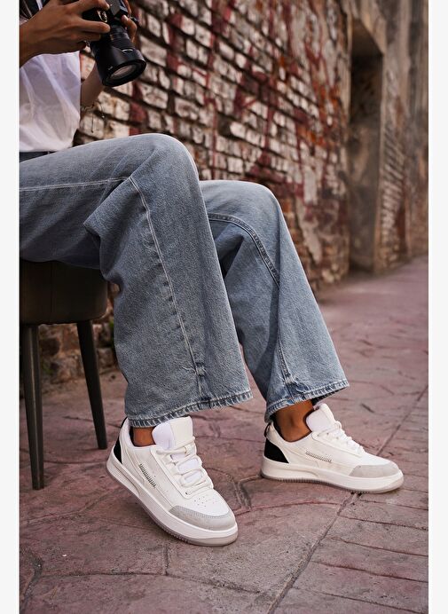 Kadın Sneaker Yüksek Taban Spor Ayakkabı Loske Siyah - Görsel 3