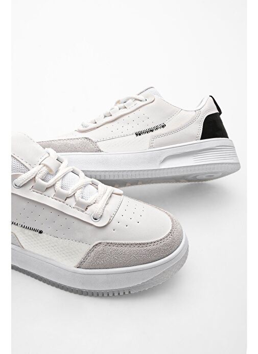 Kadın Sneaker Yüksek Taban Spor Ayakkabı Loske Siyah - Görsel 2