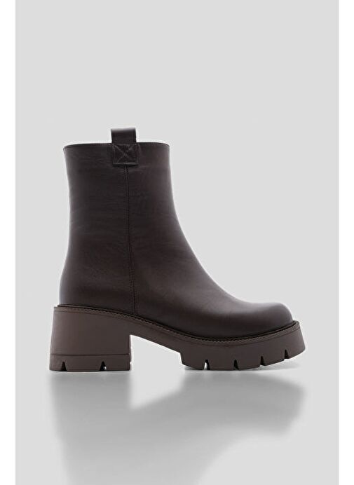 Marjin Marjin Belirsiz Kadın Hakiki Deri Günlük Bot Kalın Tırtıklı Taban Fesko Kahve Boyner'de! Belirsiz - 4. görsel