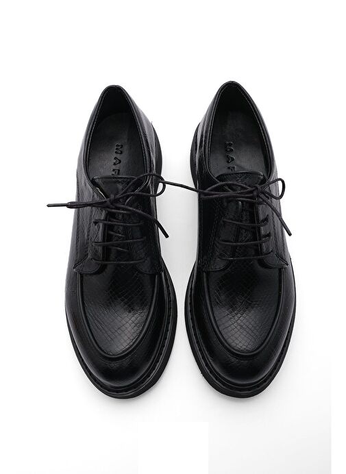 Marjin Siyah Kadın Oxford Ayakkabı 32103385050 - Görsel 7