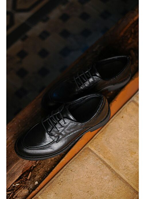 Marjin Siyah Kadın Oxford Ayakkabı 32103385050 - Görsel 9