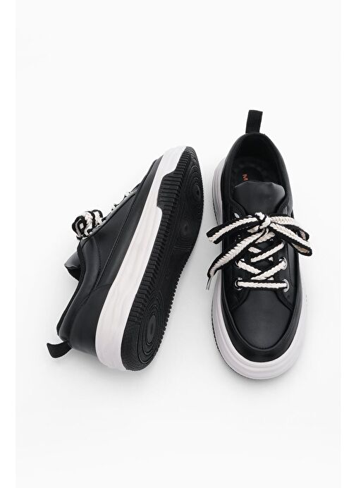 Marjin Siyah-Beyaz Kadın Sneaker 321012110-1 - Görsel 8