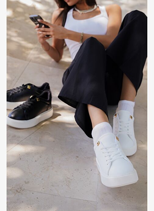 Marjin Beyaz Kadın Sneaker 3210277243-1 - Görsel 3