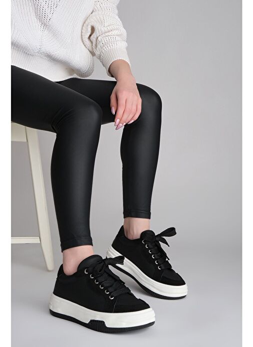 Marjin Kadın Sneaker Spor Ayakkabı Sifaz Siyah - Görsel 3