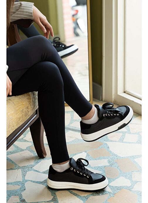 Marjin Kadın Sneaker Spor Ayakkabı Sifaz Siyah - Görsel 7
