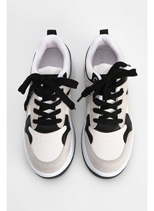 Kadın Sneaker Yüksek Taban Spor Ayakkabı Aryan Gri Süet - Görsel 8