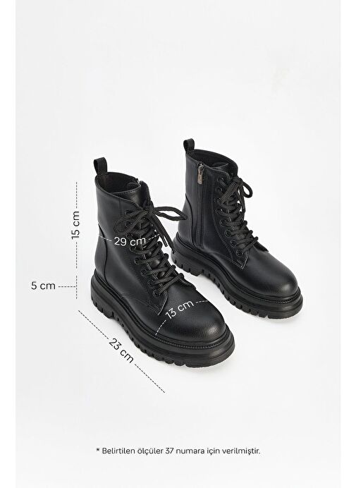 Marjin Kadın Postal Bot Vesin Siyah - Görsel 6