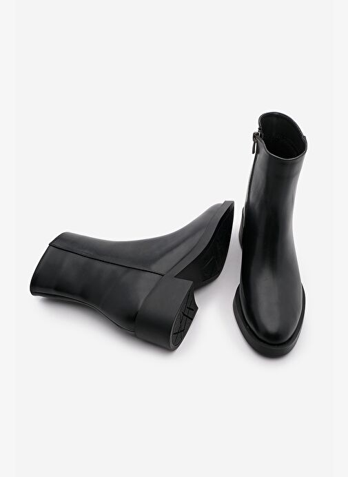 Kadın Fermuarlı Günlük Bot Huna Siyah - Görsel 9