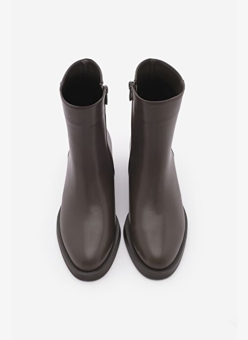 Kadın Fermuarlı Günlük Bot Huna Kahve - Görsel 7