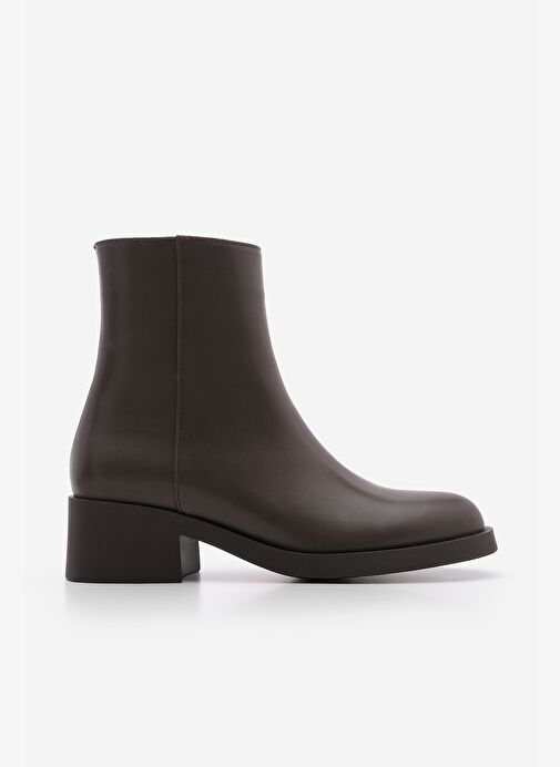 Kadın Fermuarlı Günlük Bot Huna Kahve - Görsel 4