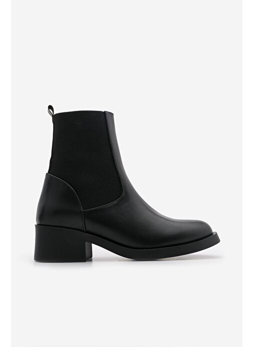 Kadın Elastik Yan Bantlı Günlük Bot Tunles Siyah - Görsel 7