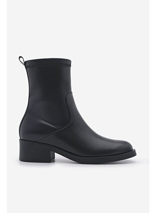 Kadın Fermuarlı Günlük Bot Befor Siyah - Görsel 4