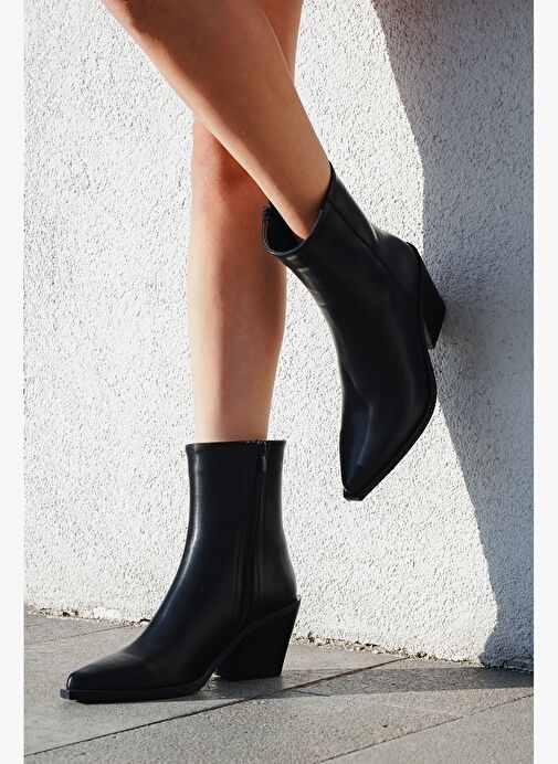 Kadın Sivri Burun Western Bot Forne Siyah - Görsel 3