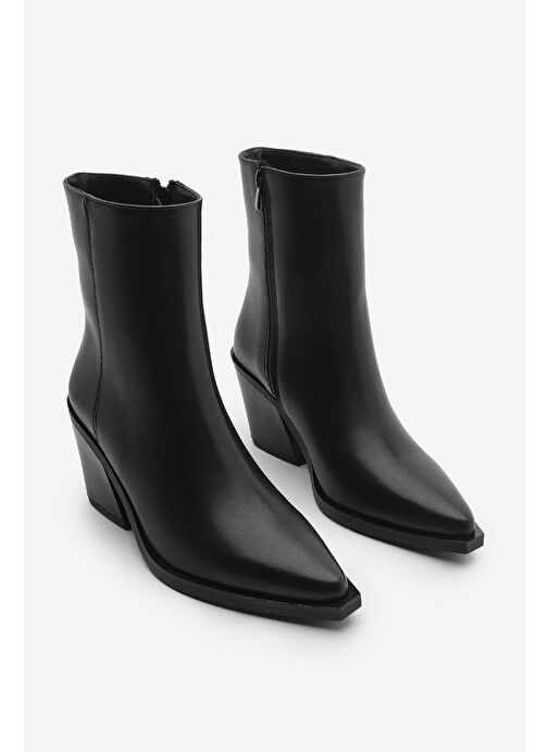 Kadın Sivri Burun Western Bot Forne Siyah - Görsel 6
