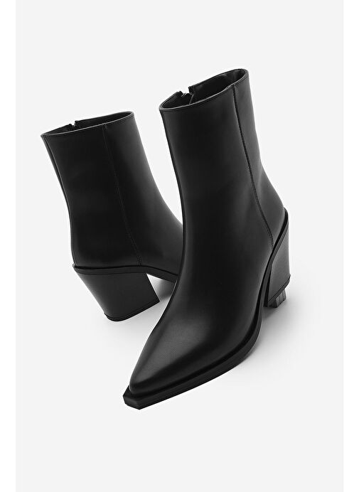 Kadın Sivri Burun Western Bot Forne Siyah - Görsel 2