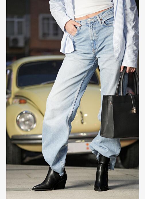 Kadın Western Bot Tamin Siyah - Görsel 5