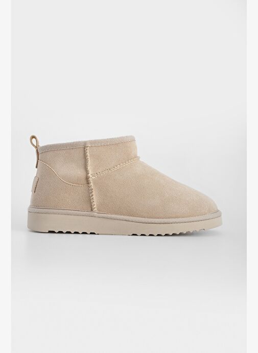 Kadın İçi Kürklü Günlük Bot Pasep Bej Süet - Görsel 4