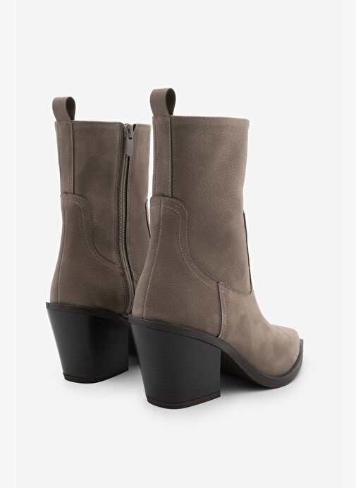 Marjin Marjin Kadın Kovboy Sivri Burun Western Bot Fetya Vizon Süet | Boyner Vizon - 7. görsel