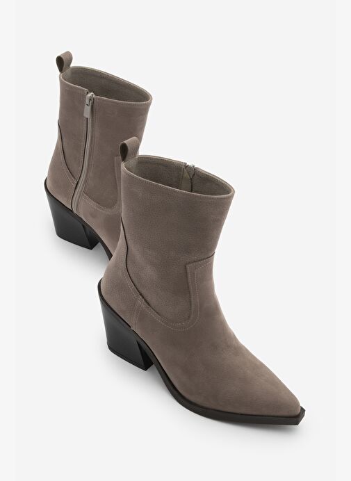 Marjin Marjin Kadın Kovboy Sivri Burun Western Bot Fetya Vizon Süet | Boyner Vizon - 2. görsel