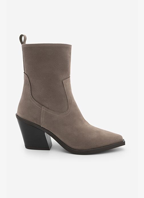 Marjin Marjin Kadın Kovboy Sivri Burun Western Bot Fetya Vizon Süet | Boyner Vizon - 4. görsel