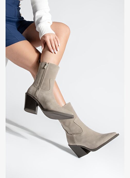 Kadın Western Bot Fetya Vizon - Görsel 7