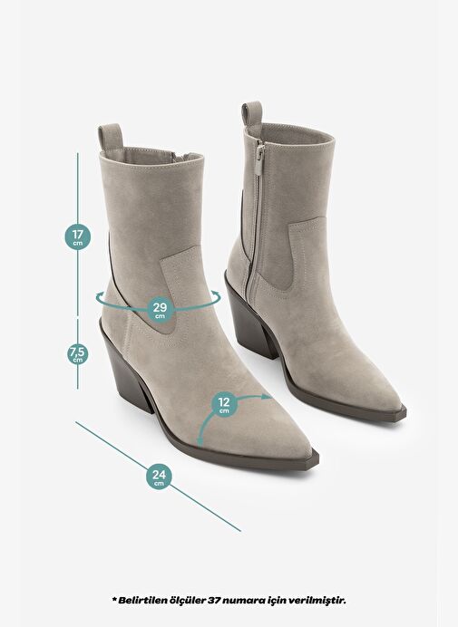 Kadın Western Bot Fetya Vizon - Görsel 6