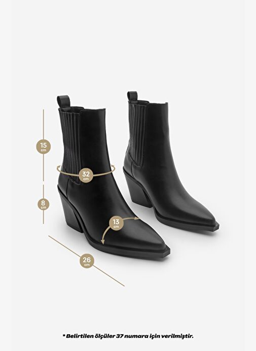 Kadın Western Bot Erbe Siyah - Görsel 9