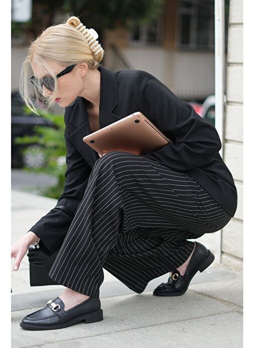 Marjin Kadın Loafer Tokalı Günlük Ayakkabı Tonyas - Görsel 9