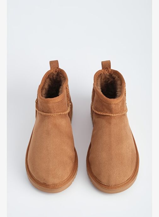 Kadın İçi Kürklü Günlük Bot Pasep Taba Süet - Görsel 6