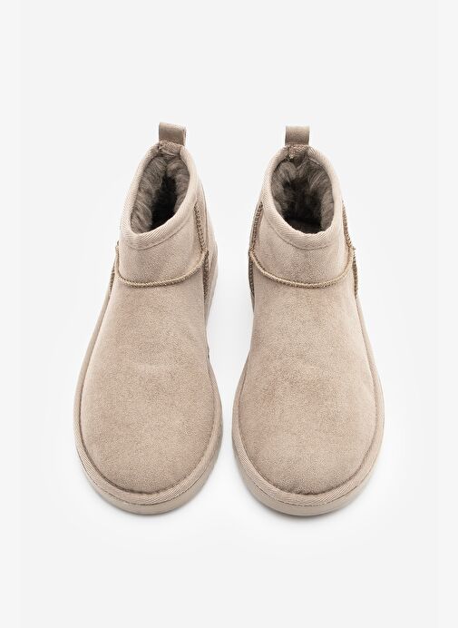 Kadın İçi Kürklü Günlük Bot Pasep Vizon Süet - Görsel 6