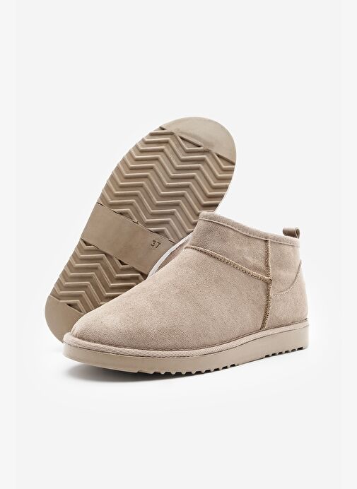 Kadın İçi Kürklü Günlük Bot Pasep Vizon Süet - Görsel 8