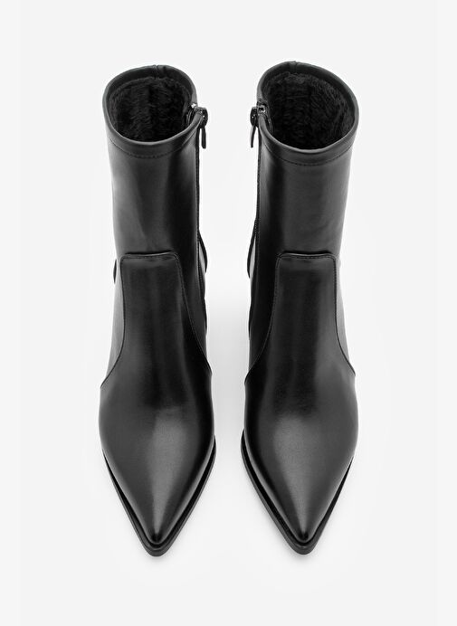Kadın Sivri Burun Kalın Topuklu Bot Rodis Siyah - Görsel 6