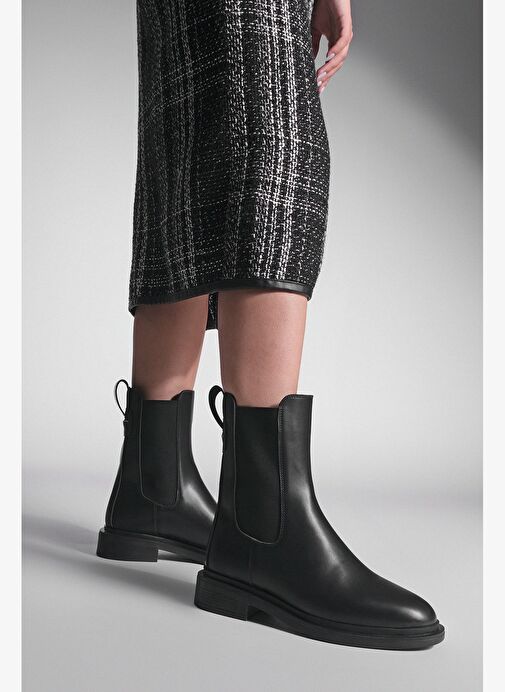 Kadın Lastikli Günlük Chelsea Bot Sebon Siyah - Görsel 5
