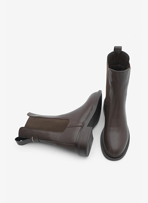 Kadın Lastikli Günlük Chelsea Bot Sebon Kahve - Görsel 2