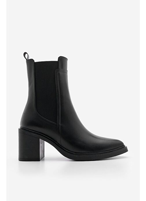 Kadın Çift Lastikli Chelsea Topuklu Bot Pisar Siyah - Görsel 2