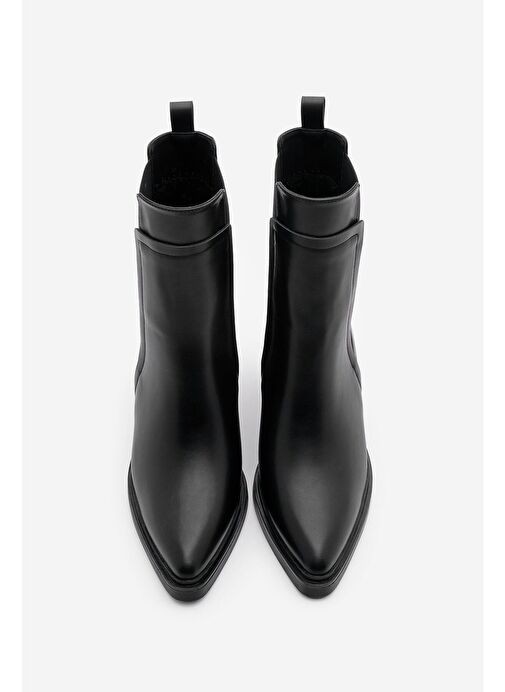 Kadın Çift Lastikli Chelsea Topuklu Bot Pisar Siyah - Görsel 4