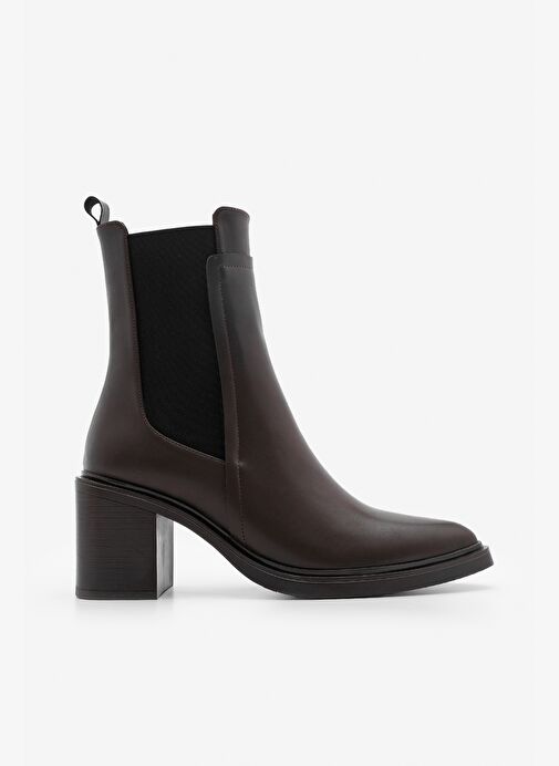 Kadın Çift Lastikli Chelsea Topuklu Bot Pisar Kahve - Görsel 4